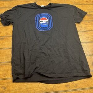 Pepsi Men's Pullover Tshirt Cotton Blend Black L‎ Large